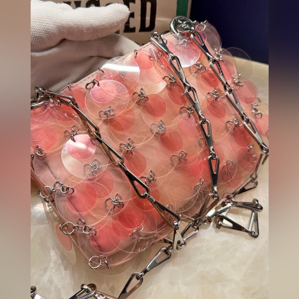 Paco rabanne Pink Sequin Chain Shoulder Bag - Picture 3 of 14